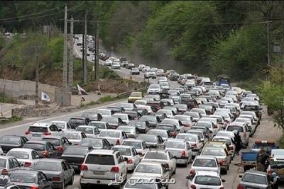 ترافیک سنگین در محور چالوس مسیر شمال به جنوب