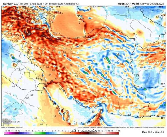 اخطار افزایش شدید گرمای هوا از هفته بعد رگبار باران در 9 استان