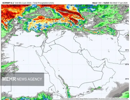 اخطار تشدید بارشهای رگباری و سیل آسا در ۹ استان تا پایان هفته
