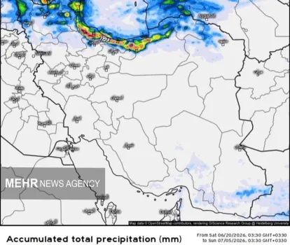 هشدار رگبار بارشهای تابستانی در 10 استان کاهش دمای تهران از پنجشنبه